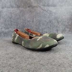 Mossimo Shoes Womens 8 Ballet Flats Fashion Casual Camo Slip On Comfort Green